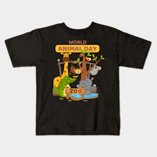 World animal day Kids T-Shirt